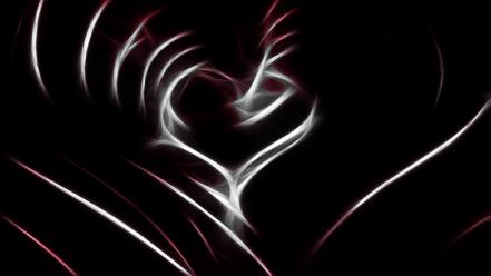Abstract black heart wallpaper