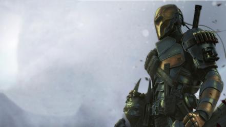 Arkham origins dc comics deathstroke mercenary rocksteady wallpaper