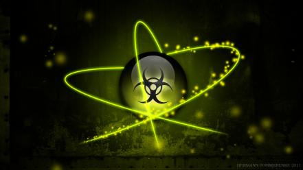 Biology biohazard biological digital art signs wallpaper