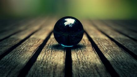 Blue glass ball wallpaper