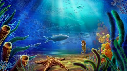 Ocean life abstract wallpaper