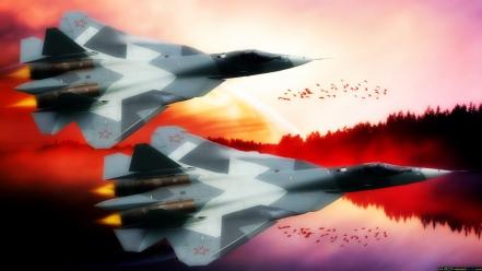 Pak fa sukhoi t-50 wallpaper