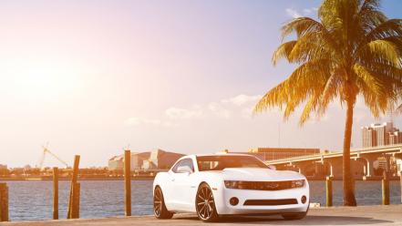 White chevrolet camaro wallpaper