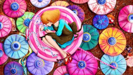 Artwork digital art drawings fantasy umbrellas wallpaper