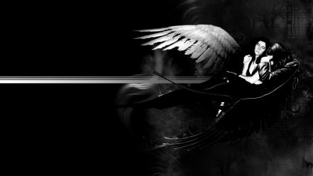 Black angel background wallpaper