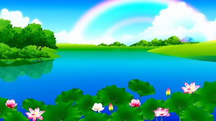 Cartoon landscape pictures wallpaper