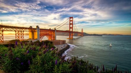 Golden gate bridge sunset wallpaper