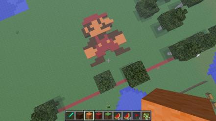 Minecraft super mario wallpaper