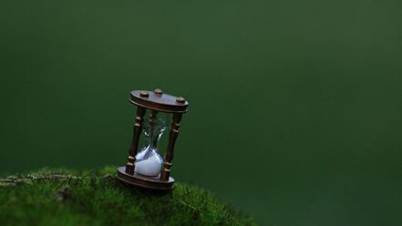 Abstract green time wallpaper