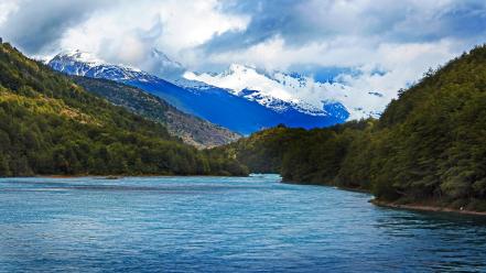Andes baker chile patagonia clouds wallpaper