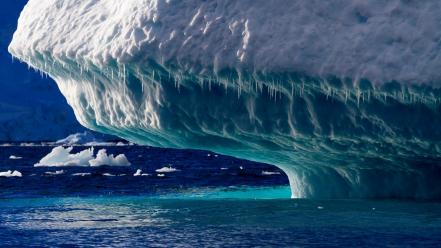 Antarctica seascape blue cold ice wallpaper