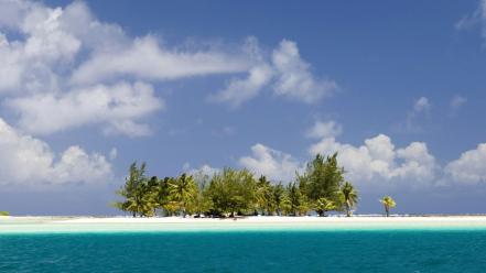 Beaches mountains nature wallpaper