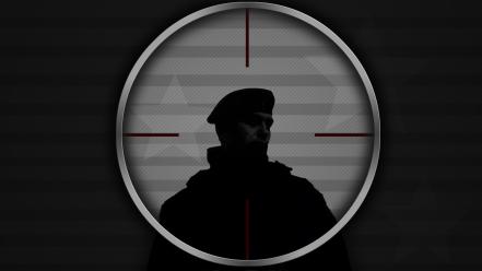 Black red scope sniper white wallpaper
