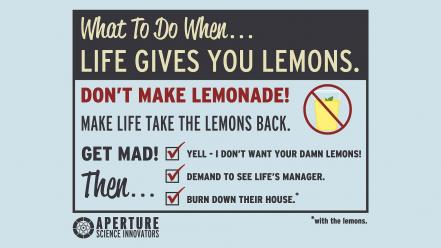 Cave johnson portal lemons wallpaper
