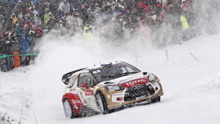 Citroën ds3 wrc cars racing rally snow wallpaper