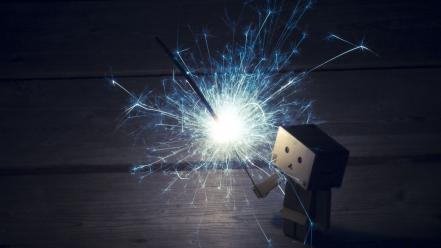 Danbo playing fireworks wallpaper