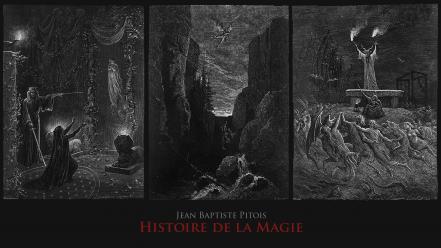 Fantastic dark digital art magic occult wallpaper