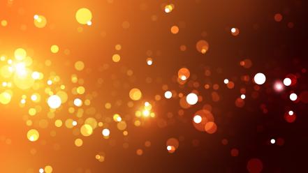 Orange bokeh lights wallpaper