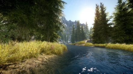 V: skyrim grass nature trees video games wallpaper