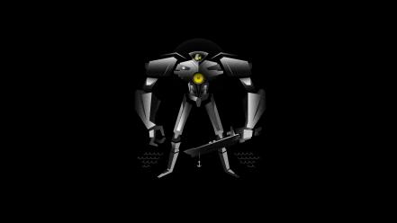 Alien android gipsy danger pacific rim black background wallpaper