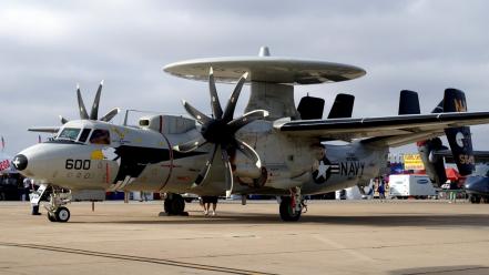 Awacs e-2c hawkeye us navy aircraft airforce wallpaper