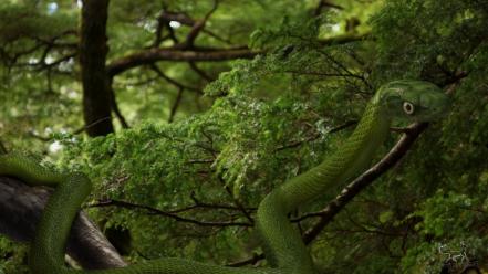 Cgi animals digital art nature snakes wallpaper