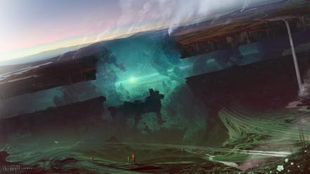 Kuldar leement abstract digital art fantasy spring wallpaper
