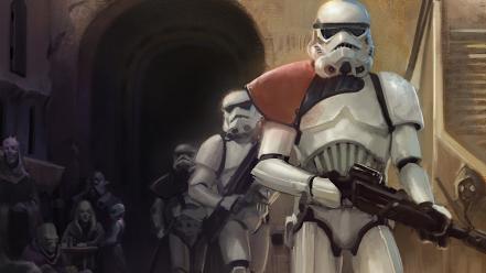 Star wars artwork cityscapes deserts digital art wallpaper