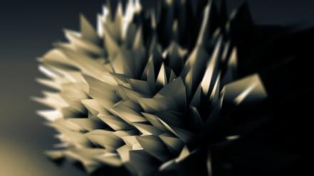 3d art abstract depth of field geometry monochrome wallpaper