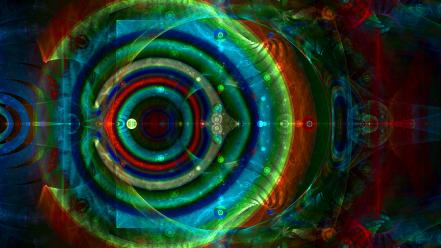 Abstract circles digital art fractals multicolor wallpaper