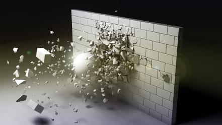 Broken wall wallpaper