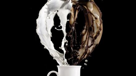 Chocolate colors milk wallpaper