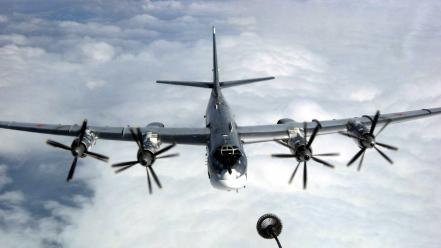 Russian air force soviet tu-95 bear tupolev aircraft wallpaper