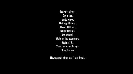 Black text wallpaper