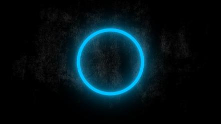 Minimalistic dark circles glowing wallpaper