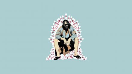Minimalistic movies the dude big lebowski wallpaper