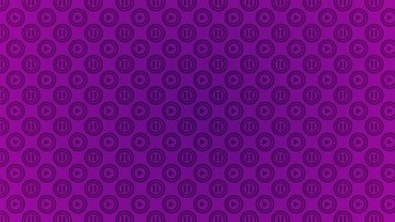 Minimalistic purple pause play button wallpaper