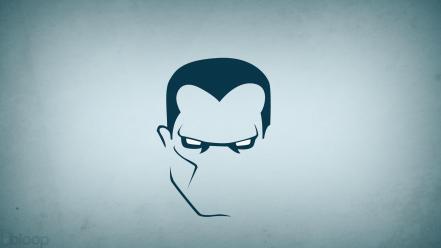Minimalistic x-men superheroes colossus blue background blo0p wallpaper