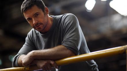 Movies actors hugh jackman real steel railing wallpaper