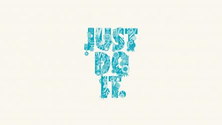 Typography nike simple background white just do it wallpaper