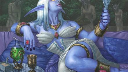 World of warcraft elves artwork queen azshara wallpaper