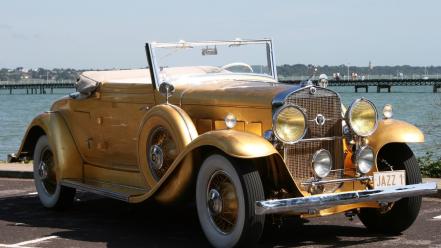 1931 cadillac coupe drop head gold wallpaper