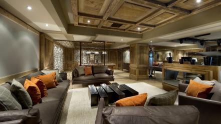 Chairs couch interior wallpaper