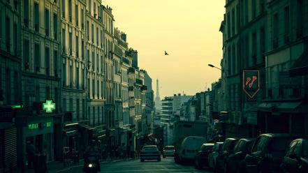 Eiffel tower france paris cityscapes sunset wallpaper