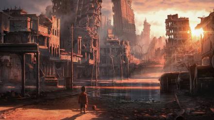 Forsaken jonasdero abandoned children city post apocalyptic wallpaper