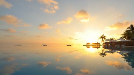 Hawaii kailua clouds landscapes reflections wallpaper