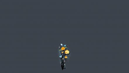 Minimalistic planets plants simple background wallpaper