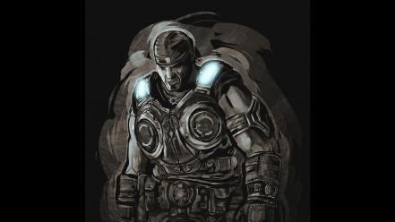 War black background epic games fan art wallpaper