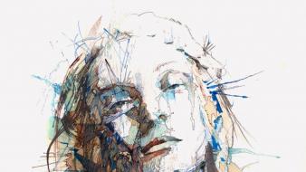 Abstract paintings silence traditional art scans wallpaper