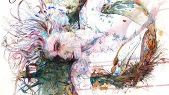 Abstract paintings traditional art scans wallpaper
